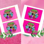 Pink Yin & Yang Pastel Retro Heart DIY Card Making Kit Can make Valentine’s Cards Note Cards Paper Crafts Scrapbooks Junk Journals and More