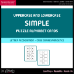 Uppercase and Lowercase | Simple + Complex Puzzle Alphabet Cards