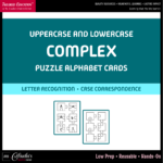 Uppercase and Lowercase | Simple Puzzle Alphabet Cards