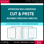 Uppercase-to-Lowercase | Cut and Paste Alphabet Matching Practice
