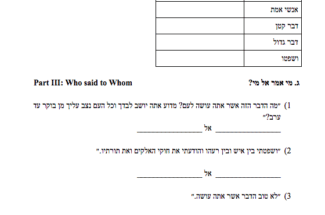 Parashat Yitro – chapter 19 – two differentiated assessments + self-reflections