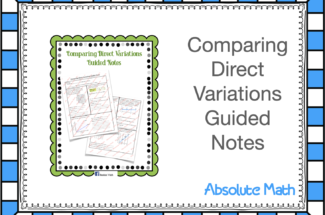 Comparing Direct Variations Activity