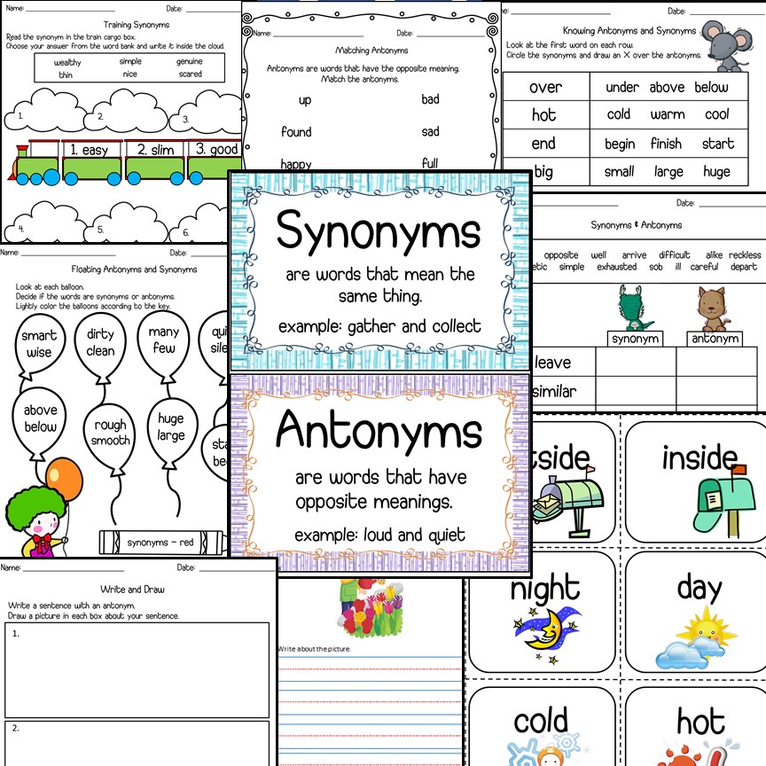 Antonyms And Synonyms Worksheets TeachersTrading